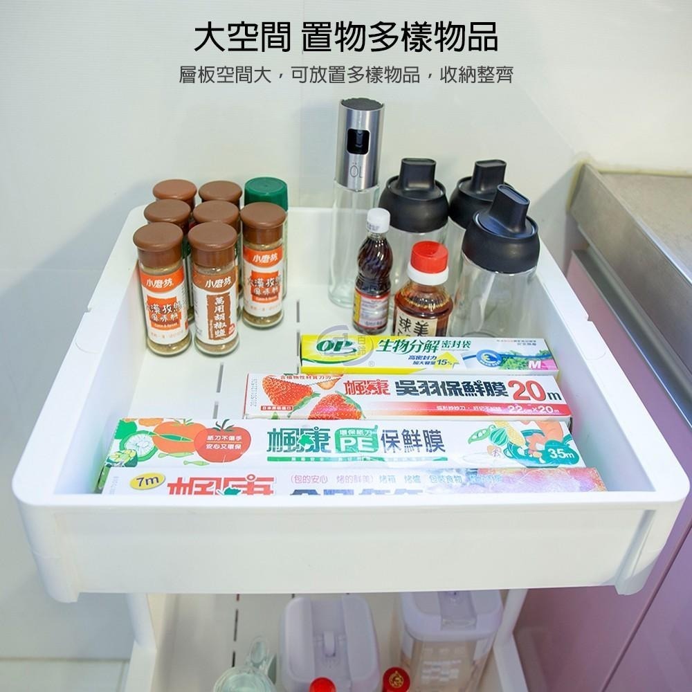 【百鈴】卡豪收靈活可移動中心支柱置物架(置物架/收納架/收納櫃/小物推車/層架/移動櫃)-細節圖3