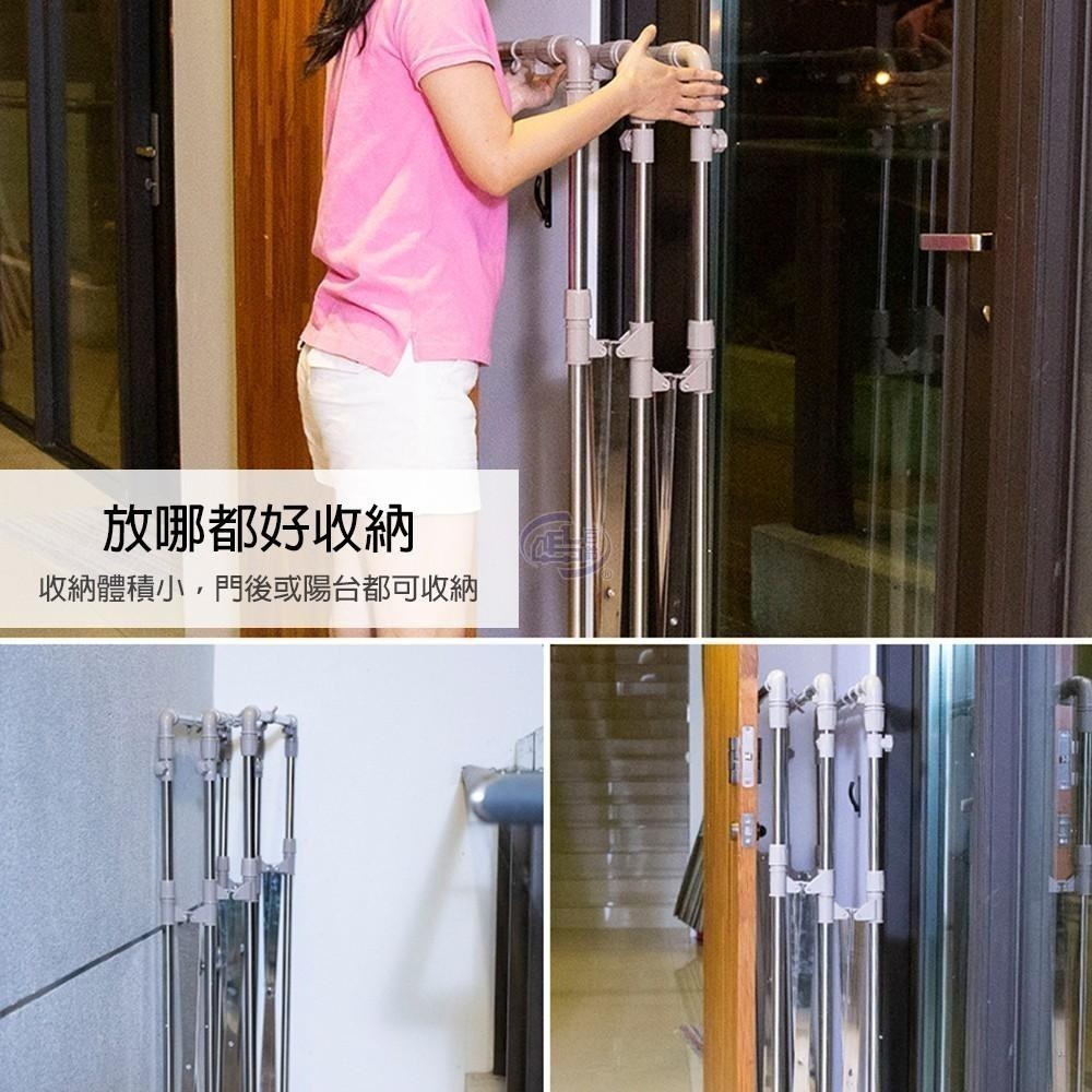 【百鈴】衣立不倒三桿可移動大容量多變曬衣架(曬衣架/掛衣架/室內衣架/移動架/棉被架/毛巾架)-細節圖8