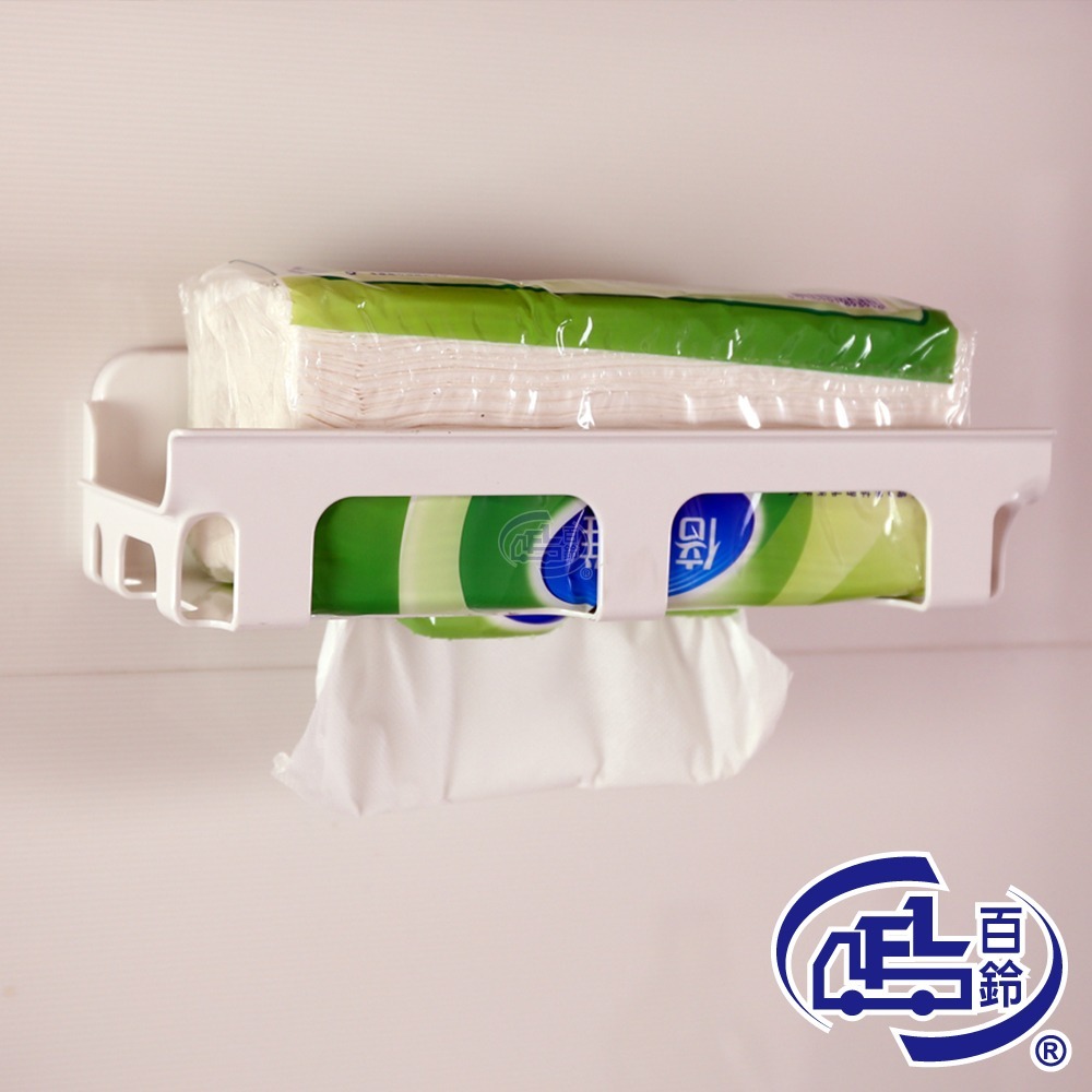 【百鈴】珍豪貼免鑽孔無痕塑鋼-面紙放置架(無痕貼/免釘/免鑽/衛生紙架/置物架/瓶罐架/小物收納)-規格圖10