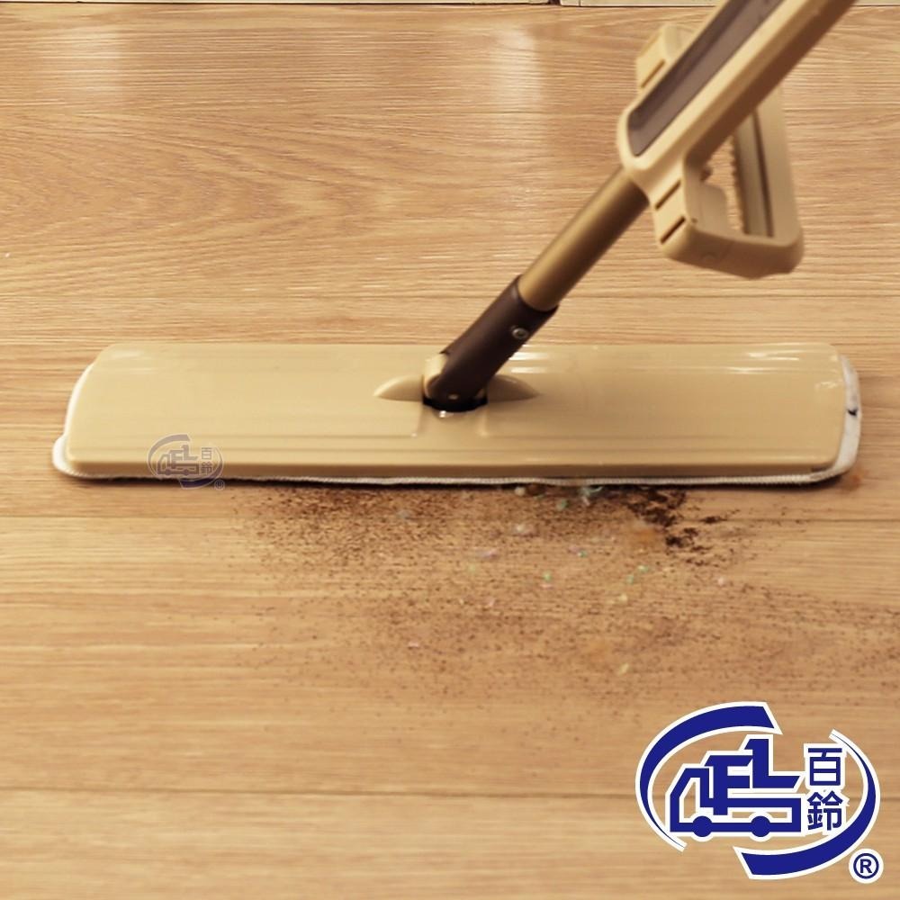 【百鈴】豪省力免沾手自擠式可站立大板拖-極細纖維魔勾去汙拖布(5入)-細節圖3