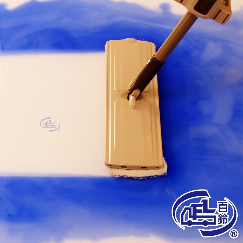 【百鈴】豪省力免沾手自擠式可站立大板拖-高密度雙色超細纖維拖布(5入)-細節圖3