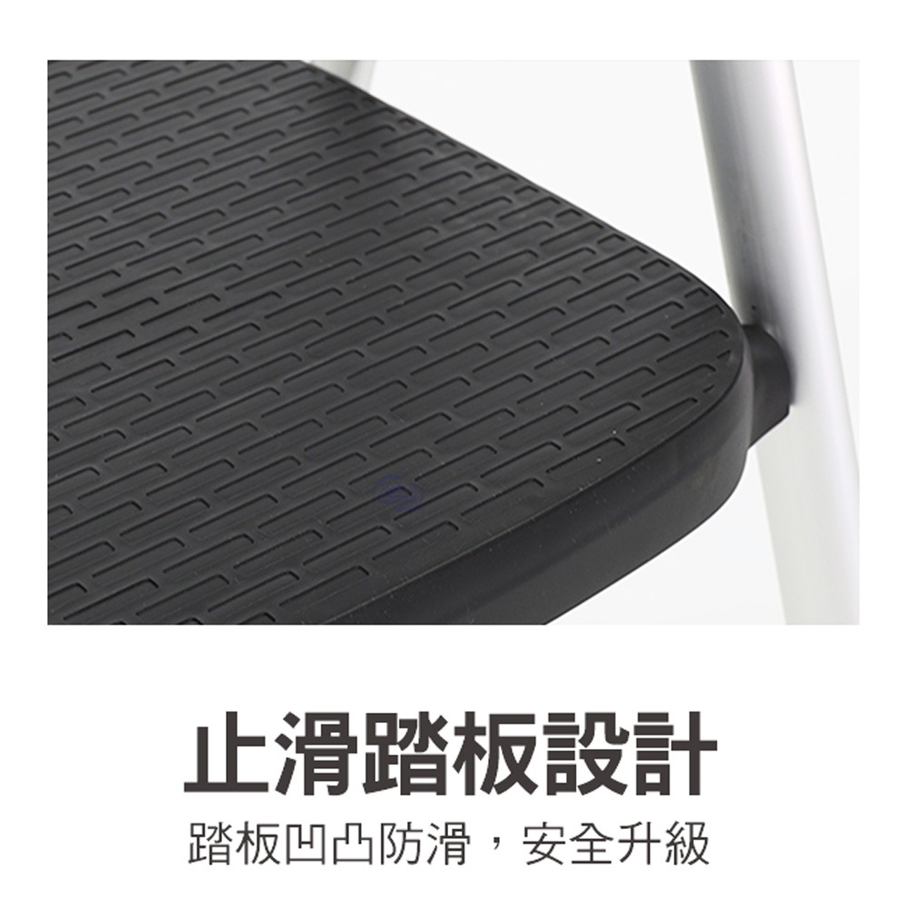 【百鈴】鋁製輕便大踏板四階梯(工作梯/工具梯/維修/階梯/爬梯/凳子/踏板/工具梯/摺疊梯/鋁梯/家用梯/室內梯)-細節圖2