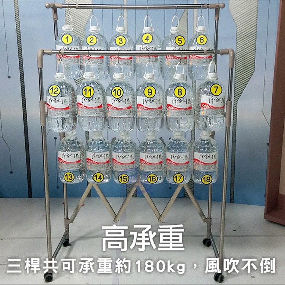 【百鈴】衣立不倒行動多層百變衣物架(曬衣架/掛衣架/室內衣架/移動架/棉被架/毛巾架)-細節圖7