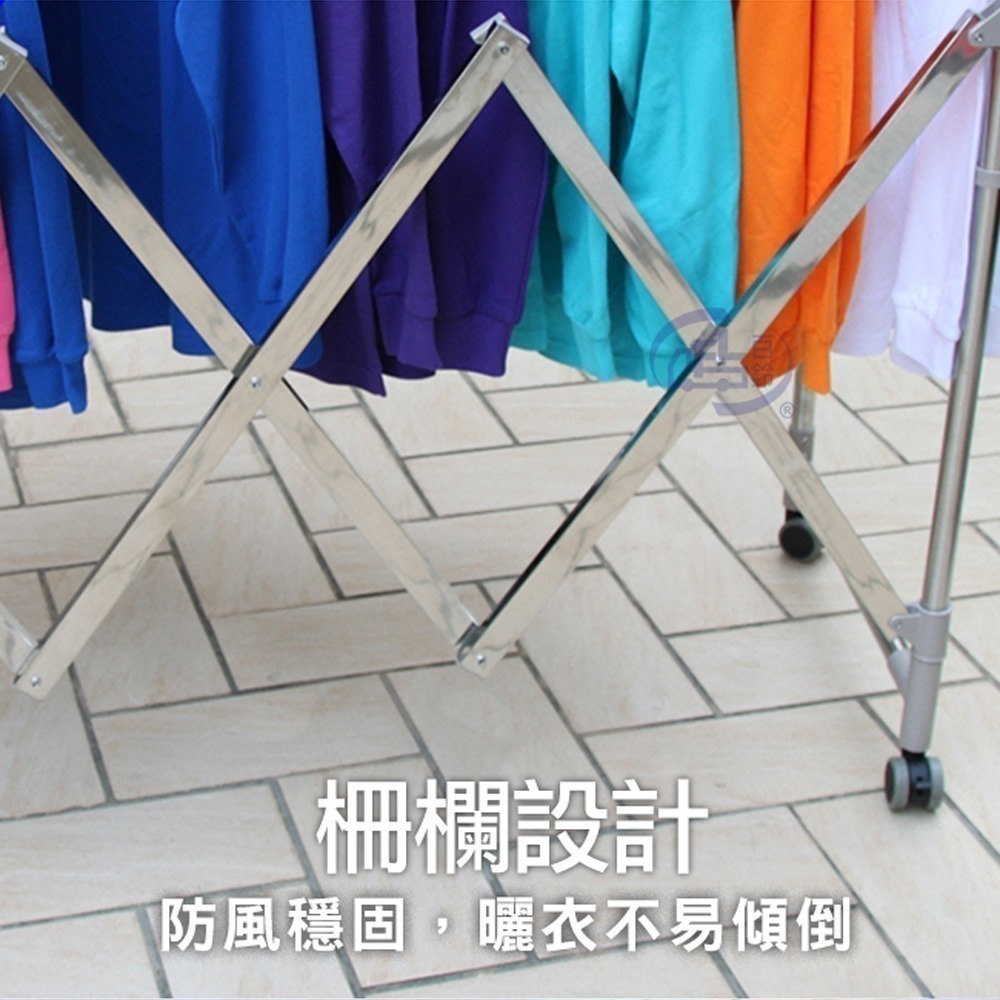 【百鈴】衣立不倒行動多層百變雙翅衣物架(曬衣架/掛衣架/室內衣架/移動架/棉被架/毛巾架)-細節圖4