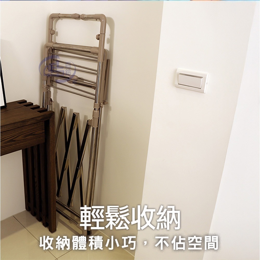 【百鈴】衣立不倒行動多層百變雙翅衣物架(曬衣架/掛衣架/室內衣架/移動架/棉被架/毛巾架)-細節圖5