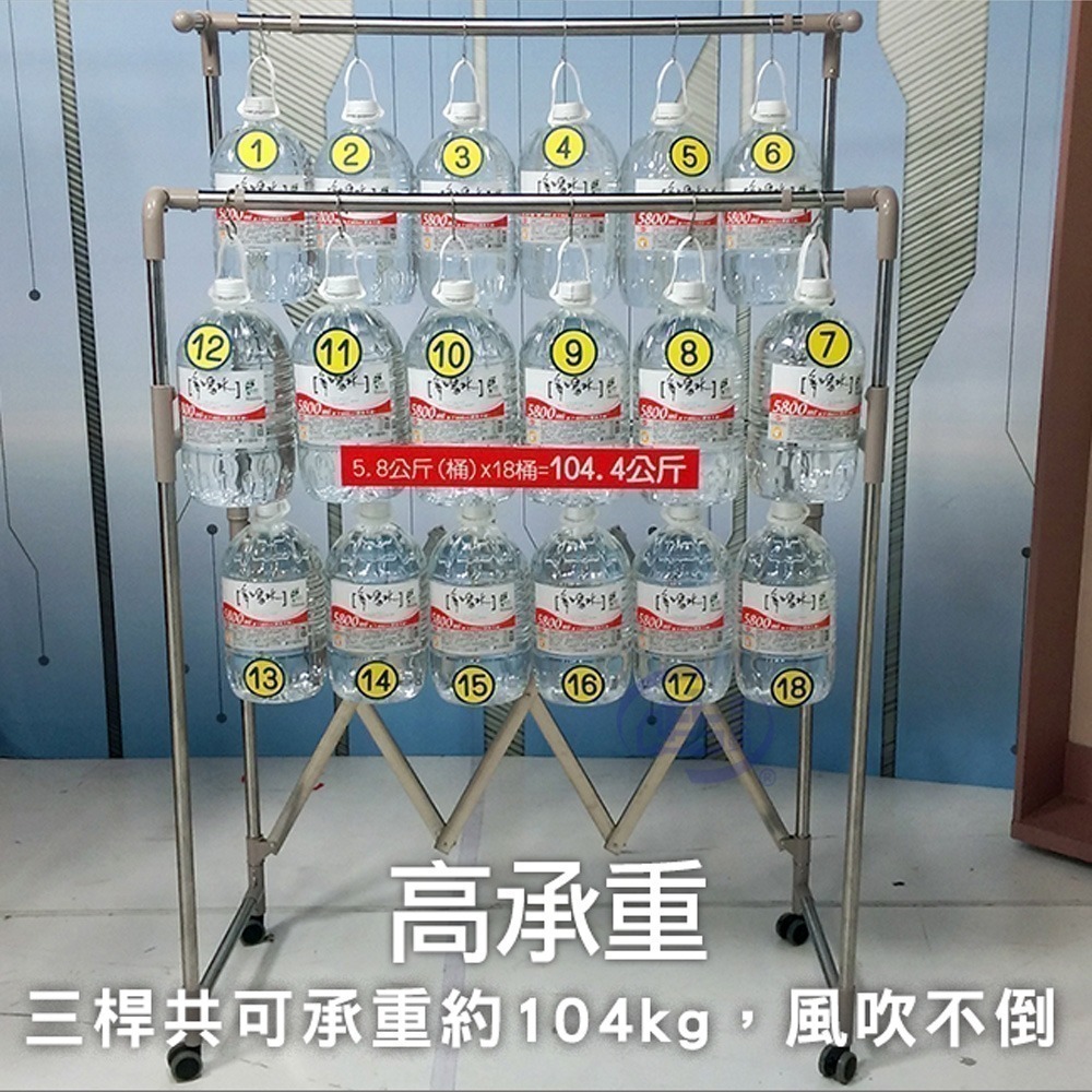 【百鈴】衣立不倒行動多層百變雙翅衣物架(曬衣架/掛衣架/室內衣架/移動架/棉被架/毛巾架)-細節圖6