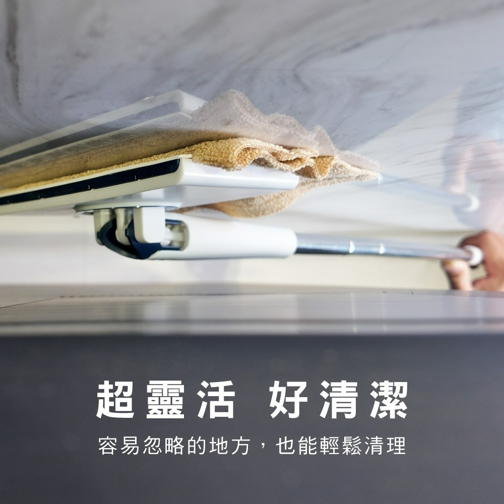 【百鈴】髒會滅不沾手夾布拖把(平拖/免沾手/大板/吸水/乾濕兩用/除塵/地板清潔)-細節圖2