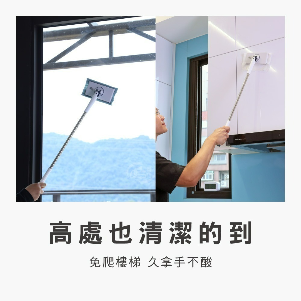 【百鈴】髒會滅不沾手夾布拖把(平拖/免沾手/大板/吸水/乾濕兩用/除塵/地板清潔)-細節圖4