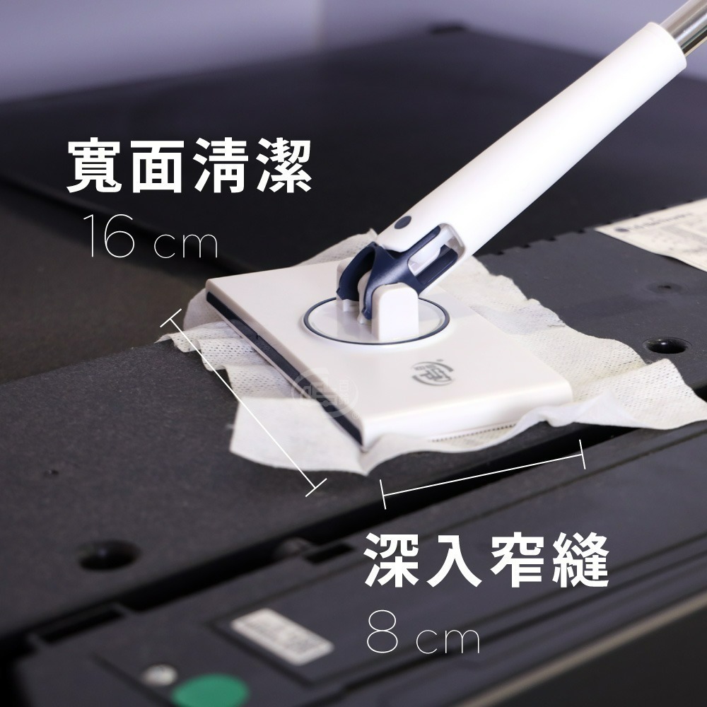 【百鈴】髒會滅不沾手夾布拖把(平拖/免沾手/大板/吸水/乾濕兩用/除塵/地板清潔)-細節圖7