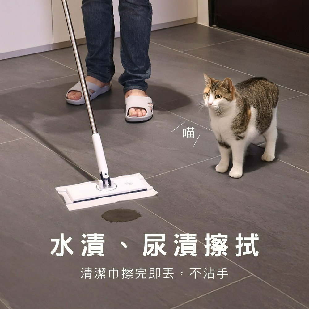 【百鈴】髒會滅不沾手夾布拖把-組合(平拖/免沾手/大板/吸水/乾濕兩用/除塵/地板清潔)-細節圖3