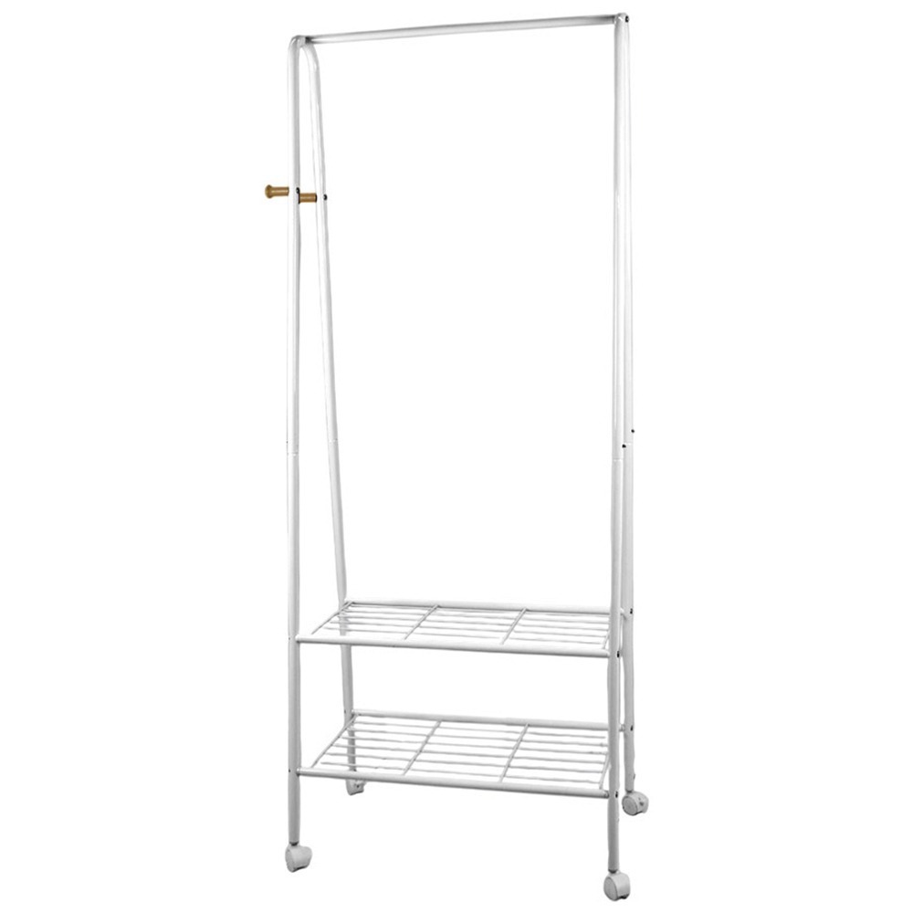 【百鈴】衣立不倒A字型室內掛放兩用雙層掛衣架(曬衣架/掛衣架/室內衣架/移動架/毛巾架)-規格圖10