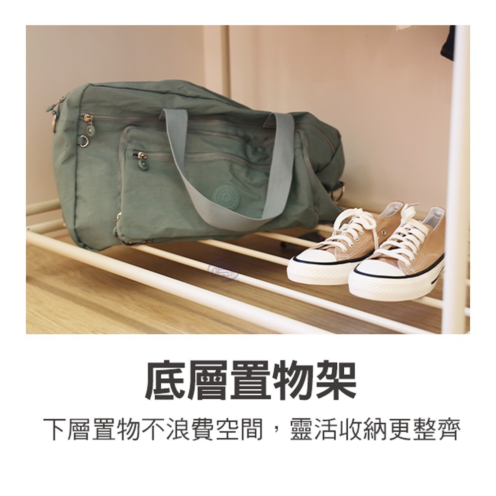 【百鈴】衣立不倒雙桿側展多功能曬衣架(雙桿曬衣架/側展曬衣架/多功能衣架/可折疊曬衣架/室內曬衣架/大容量衣架)-細節圖5