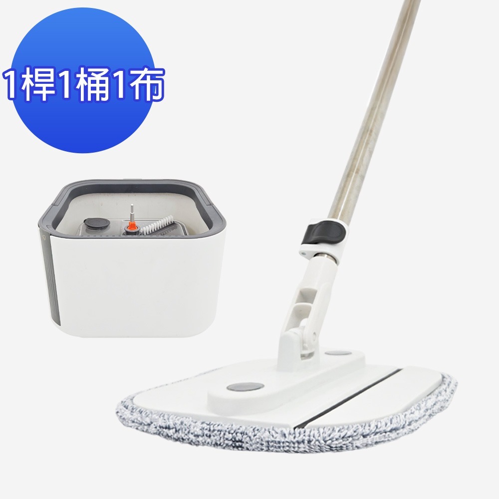 【百鈴】易指神脫手壓旋轉淨汙分離拖把組(拖把/氈黏拖把/淨汙分離水桶/乾濕分離拖把/平板拖把/居家清潔)-規格圖10