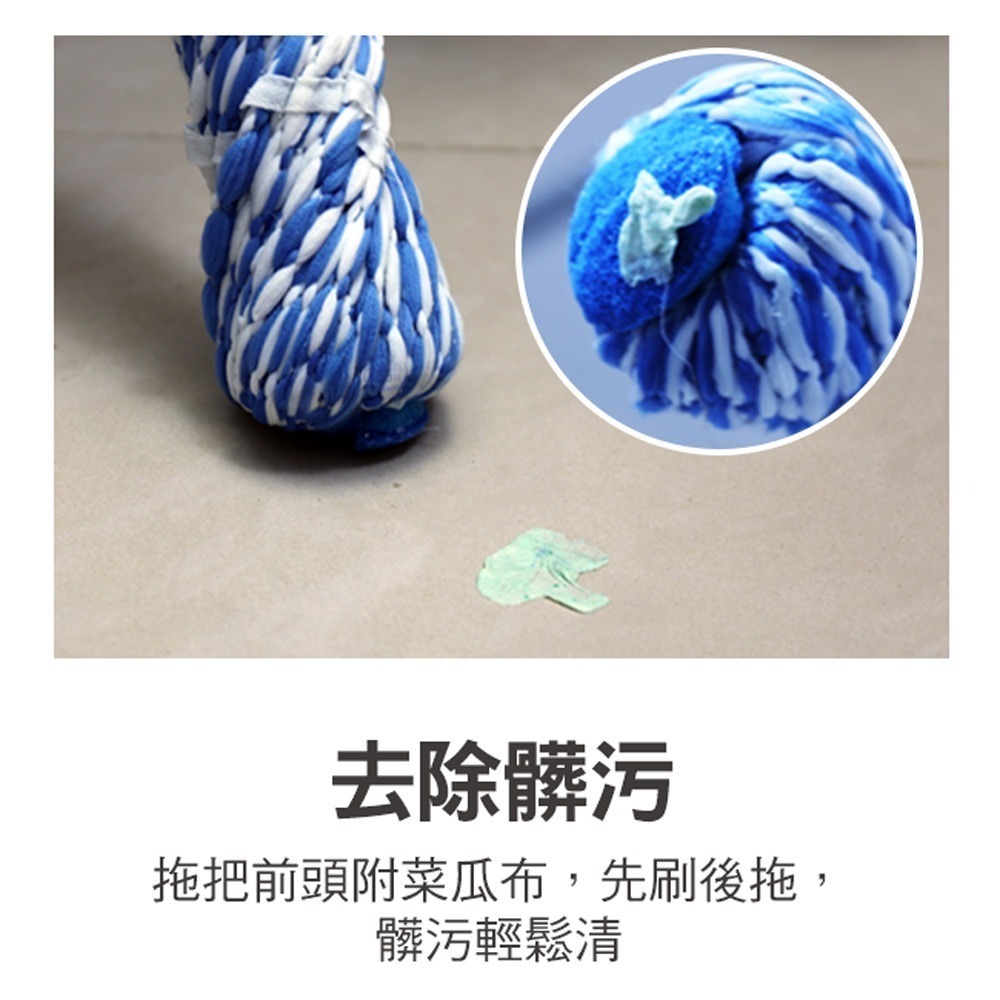 【百鈴】必卡鎖懶人拖把第三代(免沾手/省力/擰水/大布拖/地板清潔/棉條)-細節圖6