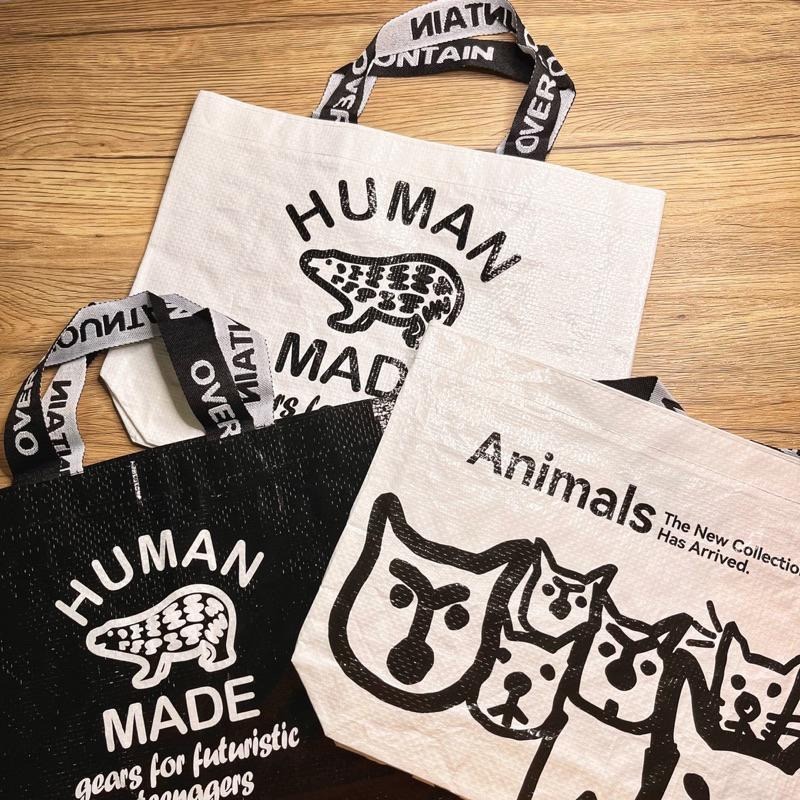 🛸 𝗪𝗮𝗸𝗼𝗼𝗻台灣現貨 黑白動物環保購物袋 獾購物袋 便當袋 環保袋 手提袋 小袋子 編織袋 尼龍袋 袋-細節圖3