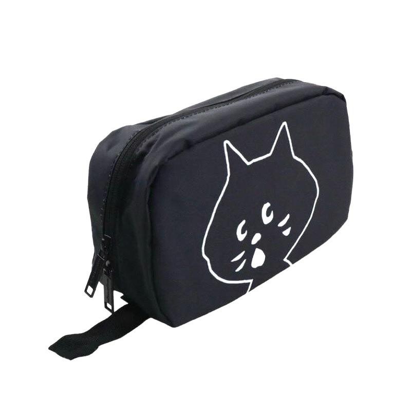 🛸𝗪𝗮𝗸𝗼𝗼𝗻現貨 Nya Ne-net 驚訝貓 掛袋 懸掛式收納包 旅行洗漱包 盥洗包 旅行化妝包 過夜包 化妝包-細節圖2