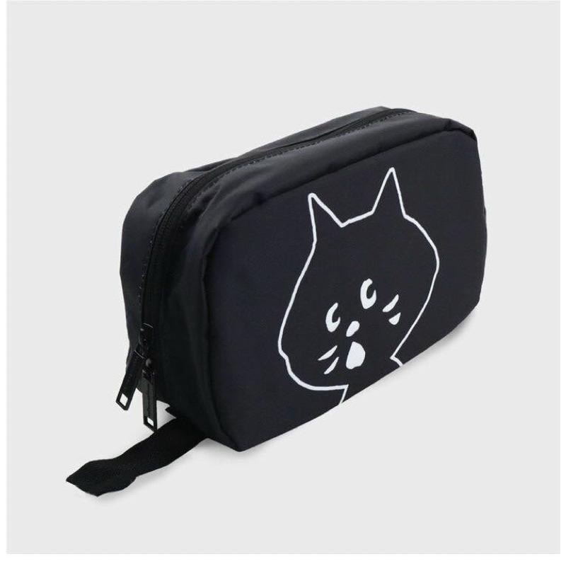 🛸𝗪𝗮𝗸𝗼𝗼𝗻現貨 Nya Ne-net 驚訝貓 掛袋 懸掛式收納包 旅行洗漱包 盥洗包 旅行化妝包 過夜包 化妝包-細節圖8