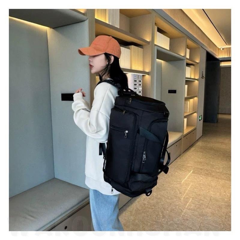 🛸台灣現貨 大容量兩用旅行包 可後背 斜背包 防潑水行李包 後背包 旅行包 拉桿包 健身包 運動包 登機袋 單肩包 背包-細節圖5