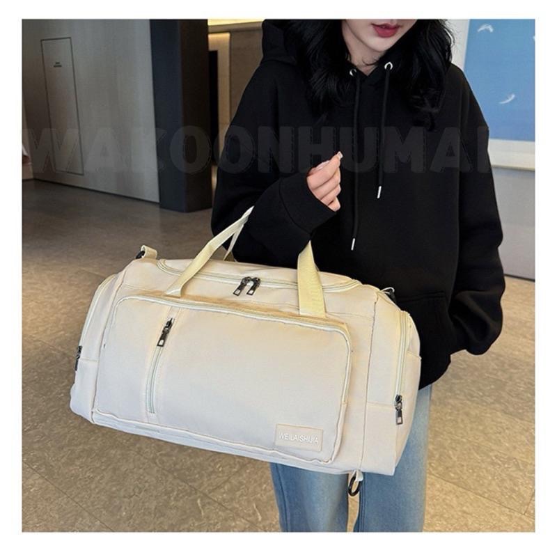 🛸台灣現貨 大容量兩用旅行包 可後背 斜背包 防潑水行李包 後背包 旅行包 拉桿包 健身包 運動包 登機袋 單肩包 背包-細節圖8