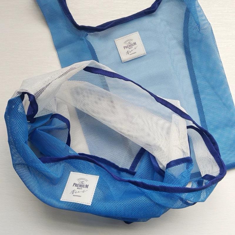 🛸台灣現貨 洞洞拼色Premium購物袋 洞洞提袋 網布小提袋 環保提袋 收納購物袋 折疊購物袋 網袋 網布提袋 手提袋-細節圖9