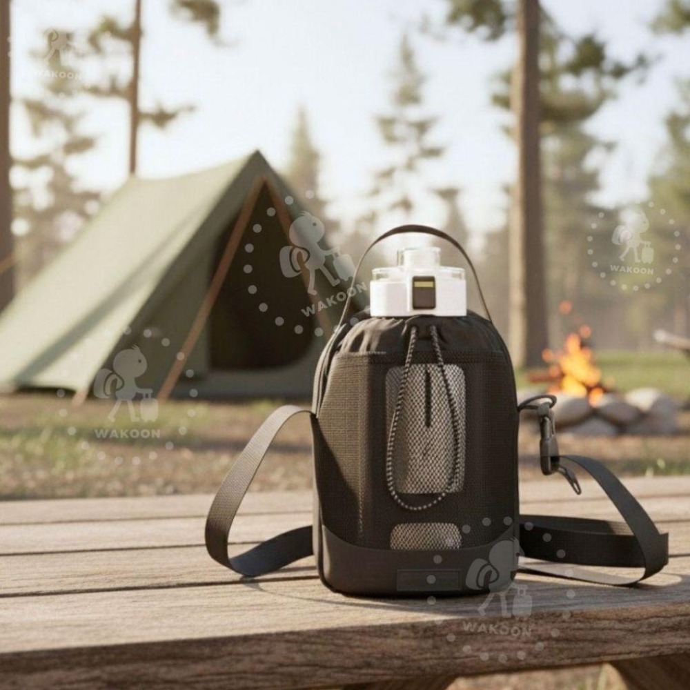 🛸台灣現貨 手搖飲必備小包 水壺手機小包 健身水壺包 手機包 飲料包 斜背包 旅行小包 側背包 男包 側肩包-細節圖2