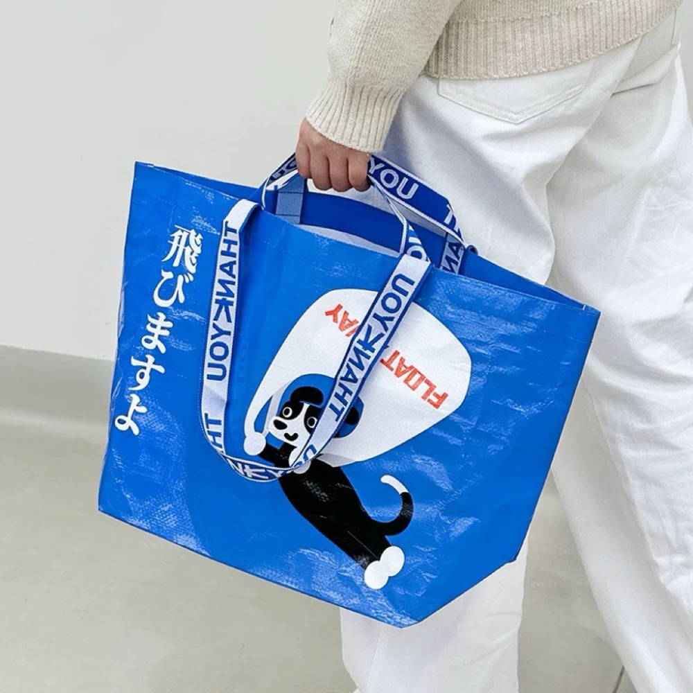 新品現貨 動物合集防水購物袋 手提單肩袋 尼龍袋 宜家 購物袋 環保袋 防水購物袋 編織袋 袋 手提袋-細節圖2