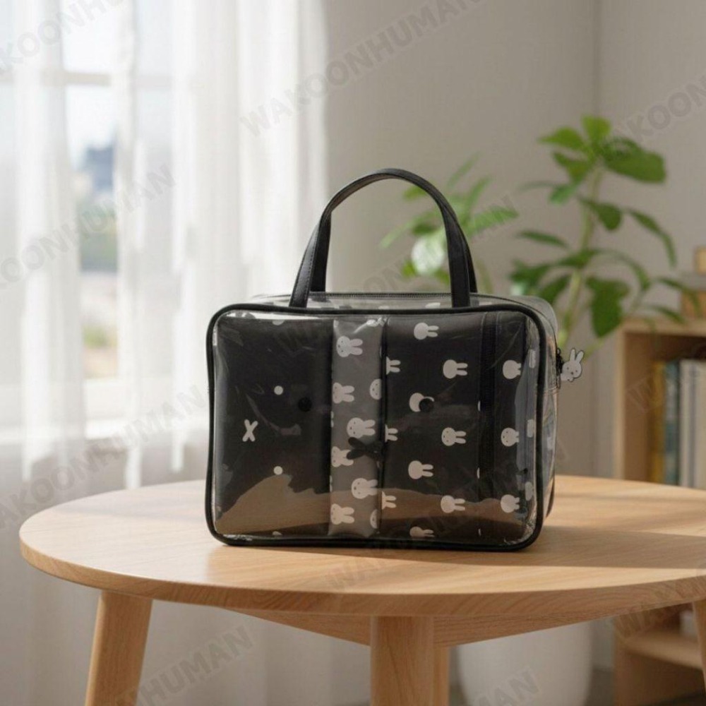 台灣現貨 Miffy米菲兔 旅行四件套 防水手提化妝包 PVC透明包 防水包 拉鍊游泳包 手提化妝包 透明防水包 痛包-細節圖7