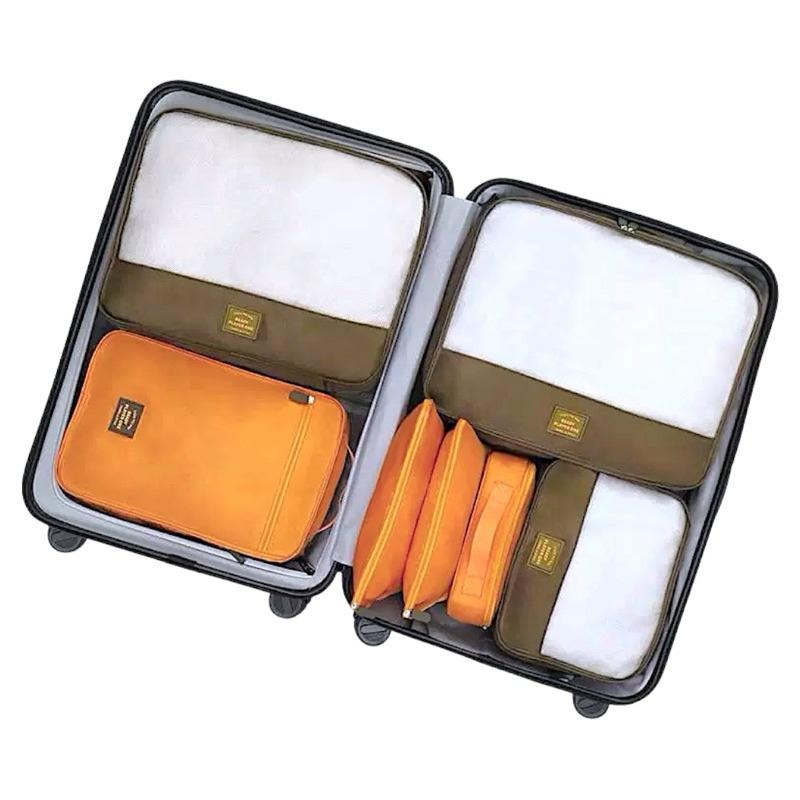 台灣出貨 旅行收納袋7件套 旅行收納袋 衣物收納袋 拉鍊袋 旅行壓縮袋 內衣袋 盥洗包 化妝包 旅行收納 衣物袋 鞋袋-細節圖2