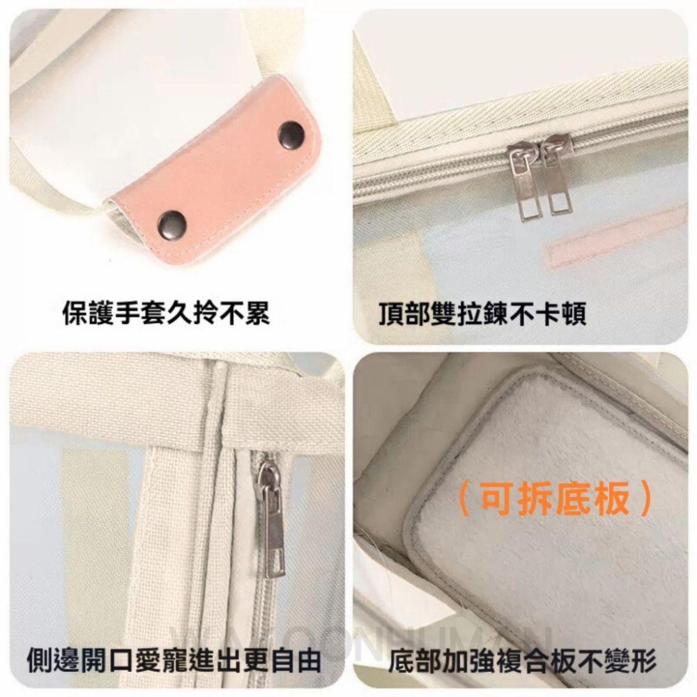 台灣現貨 硬底透氣寵物外出包  贈風扇 貓咪外出包 寵物包 小狗外出包 外出籠 側背包 單肩包 網狀包 貓包 狗包 包-細節圖8