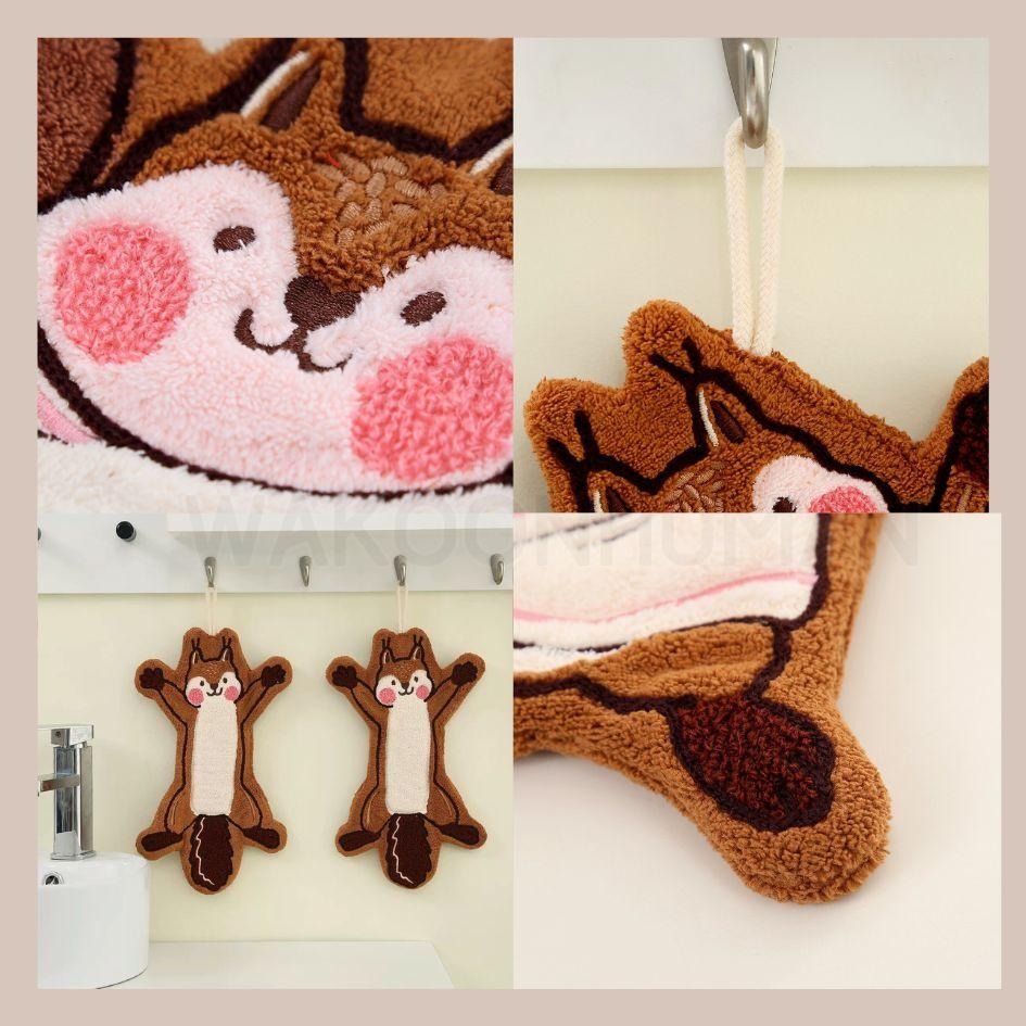 台灣現貨🔥質感空間 擦手巾 小松鼠熱拿鐵咖啡甜點系列擦手布 珊瑚絨擦手巾 抹布 廚房 浴室 擦手布 擦手巾-細節圖6