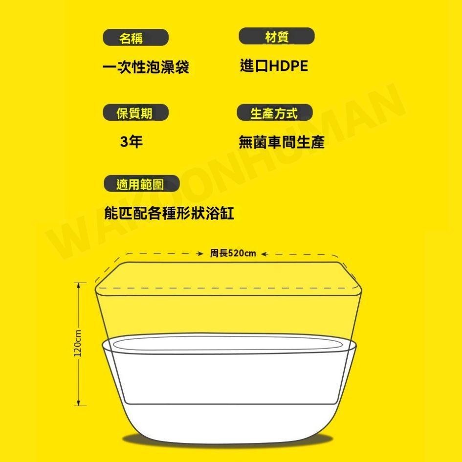 台灣現貨JOYTOUR®  一次性泡澡袋 耐熱衛生泡澡袋 通用免洗浴缸袋 旅行免洗 免洗泡澡袋 浴缸隔髒袋 飯店 旅行-細節圖9