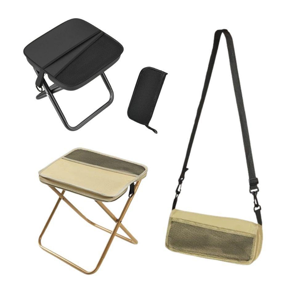 🛸台灣現貨 排隊神器 露營野餐 可斜背折疊椅 收納板凳 收納椅 露營椅 折疊椅 摺疊凳 凳子 小椅子 折疊椅-細節圖2