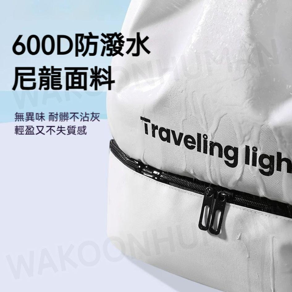 🛸台灣現貨 防潑水收納背包 輕量尼龍背包 背包 游泳包 健身包 旅行旅遊 束口後背包 後背包 雙肩包 筆電包-細節圖5