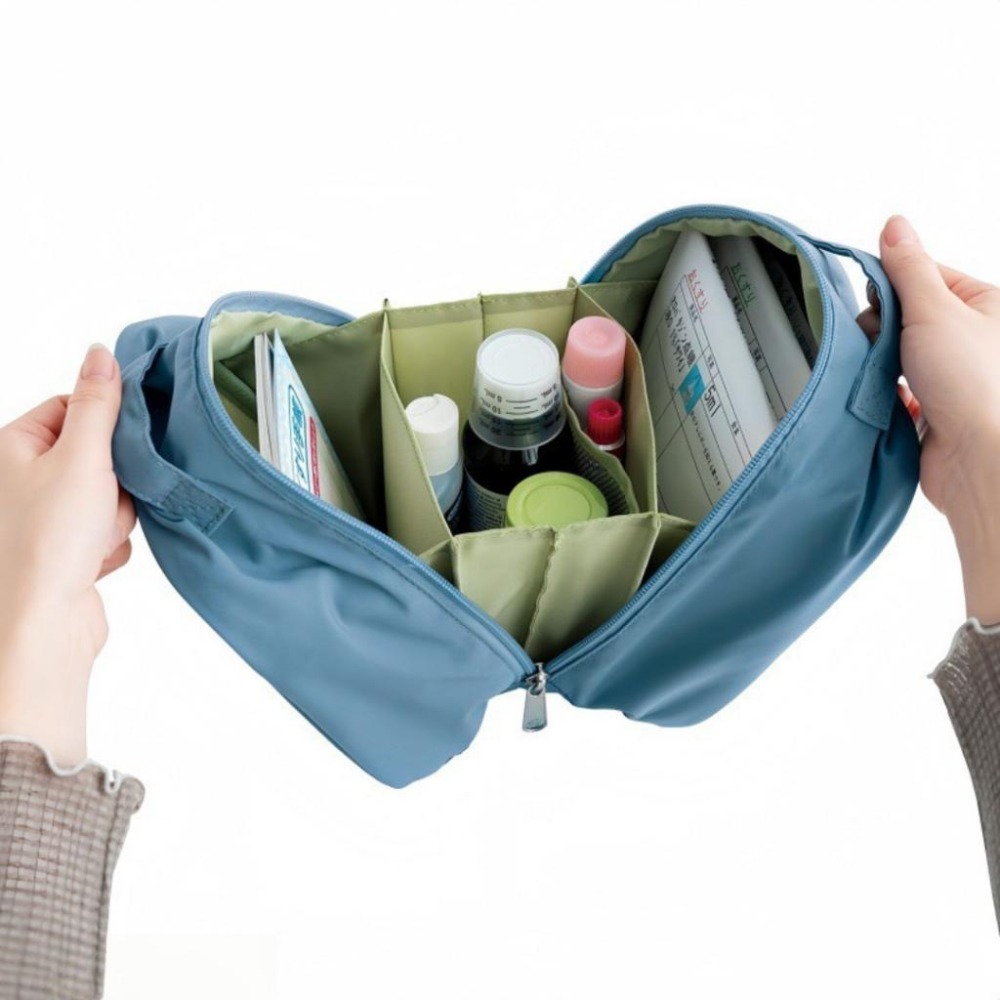 台灣現貨 日本米飛兔多隔層化妝包 手提收納包 化妝包 藥包 口紅包 洗漱包 急救包 收納包 衛生棉包 米飛兔 小包-細節圖4