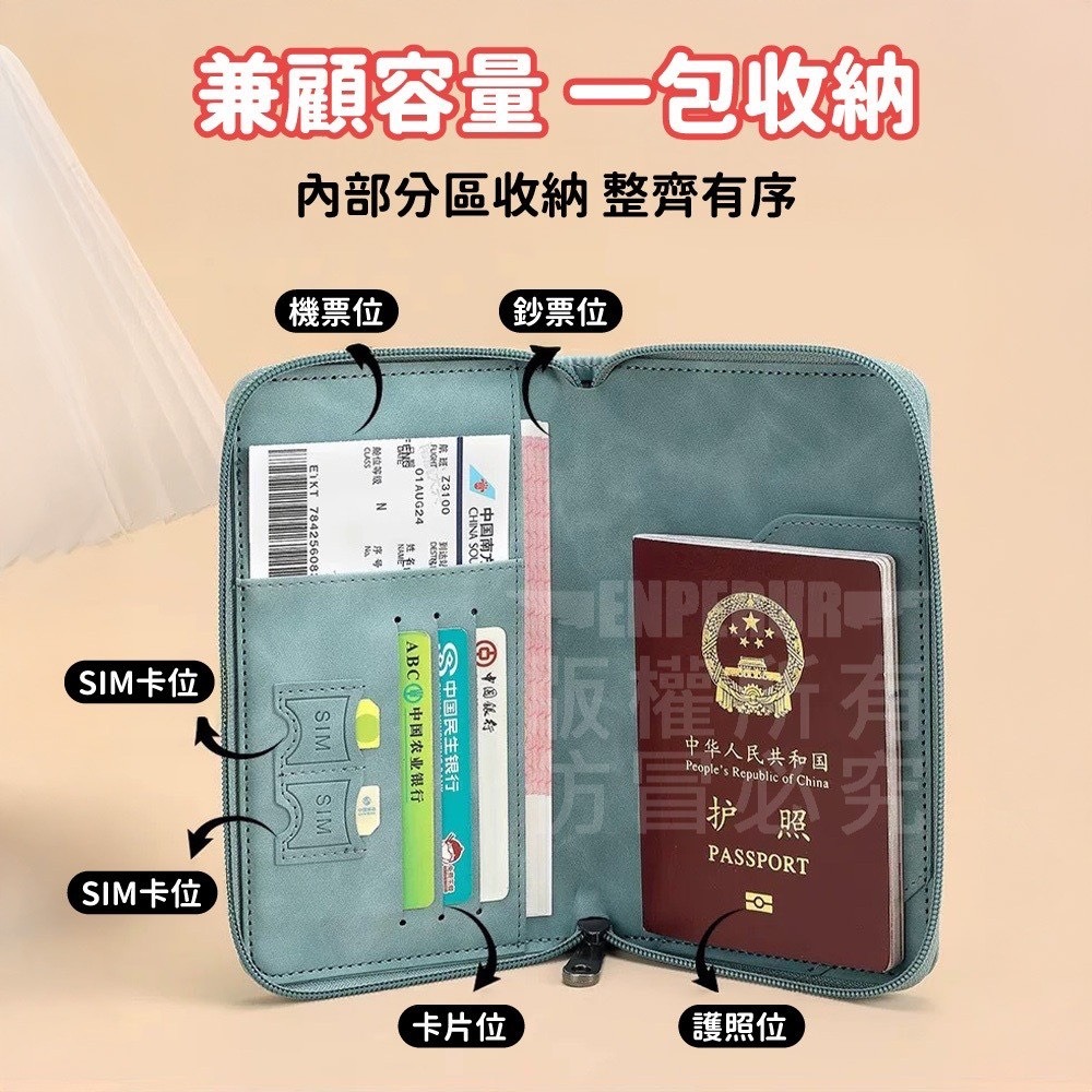 多功能拉鍊護照夾-細節圖4