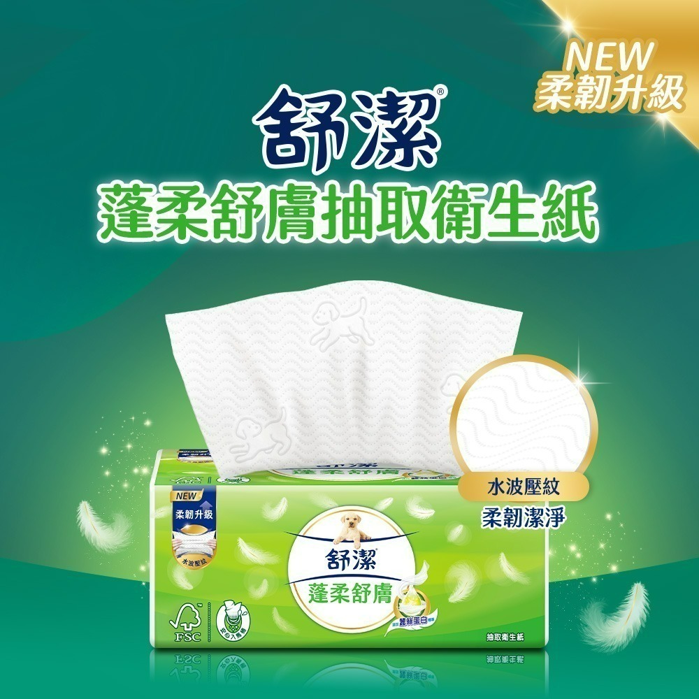 【宅配團購專屬賣場】舒潔 蓬柔舒膚抽取衛生紙 100抽x16包x4串/箱-細節圖2