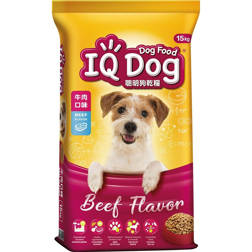【宅配賣場】IQ DOG 聰明狗乾糧 13.5-15KG x 2包 (狗飼料/成犬)-規格圖4