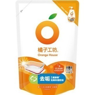 【限時購】橘子工坊 洗碗精補充包500mlx6包-去垢酵素-細節圖4