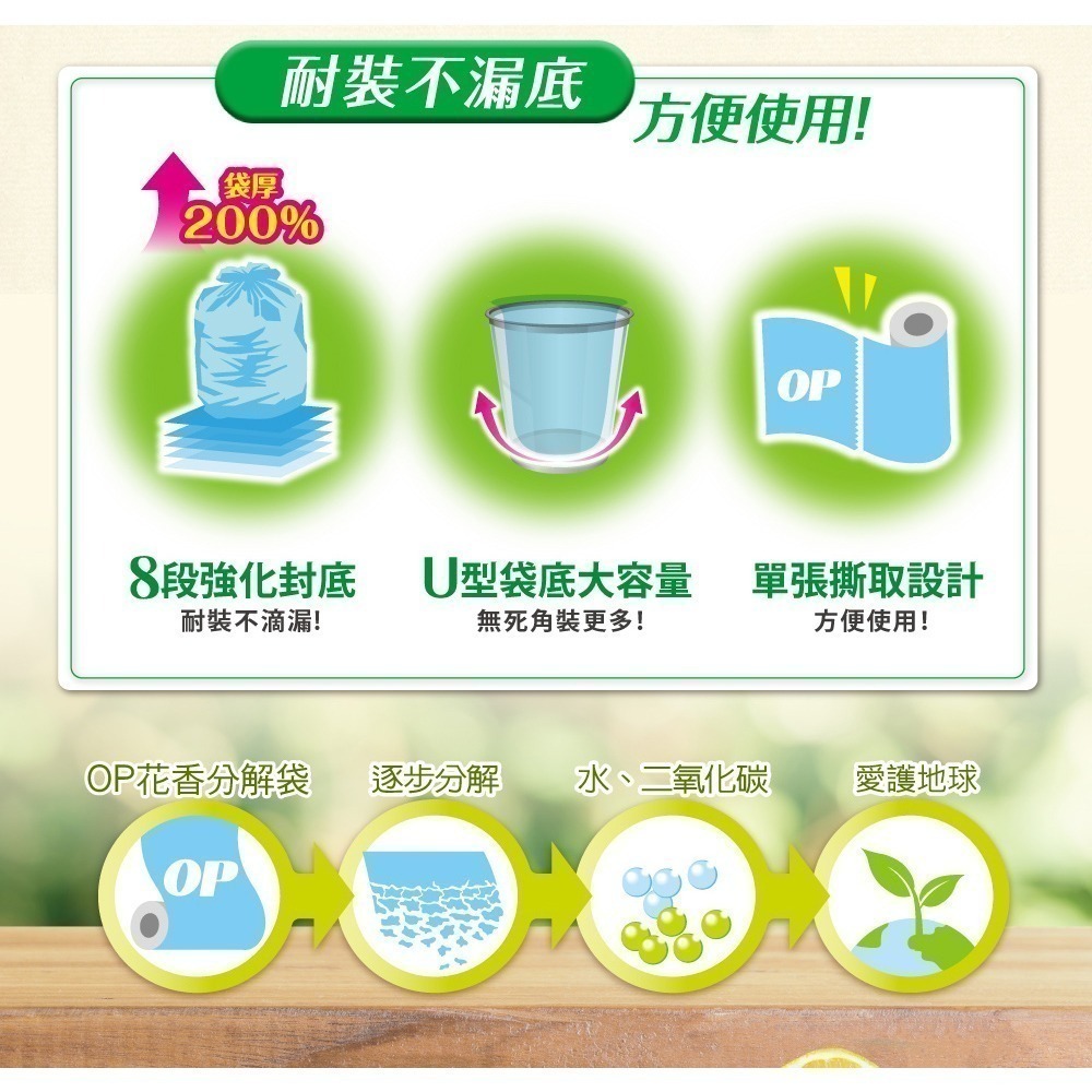 【限時購】OP Ecodry集水袋除濕盒400ml(組合1盒2補)+花香清潔/垃圾袋-薰衣草(中)-細節圖8
