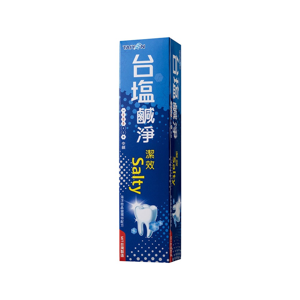 【超商取貨賣場】台鹽生技 鹹淨晶亮/固齒/潔效牙膏(150g/條)-細節圖2