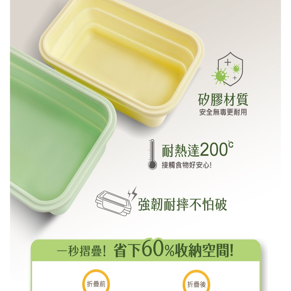 【超商賣場】中秋烤肉限定組，OP無雙酚A摺疊保鮮盒1200mlx2個+安全無毒鋁箔380cmx2支-細節圖3