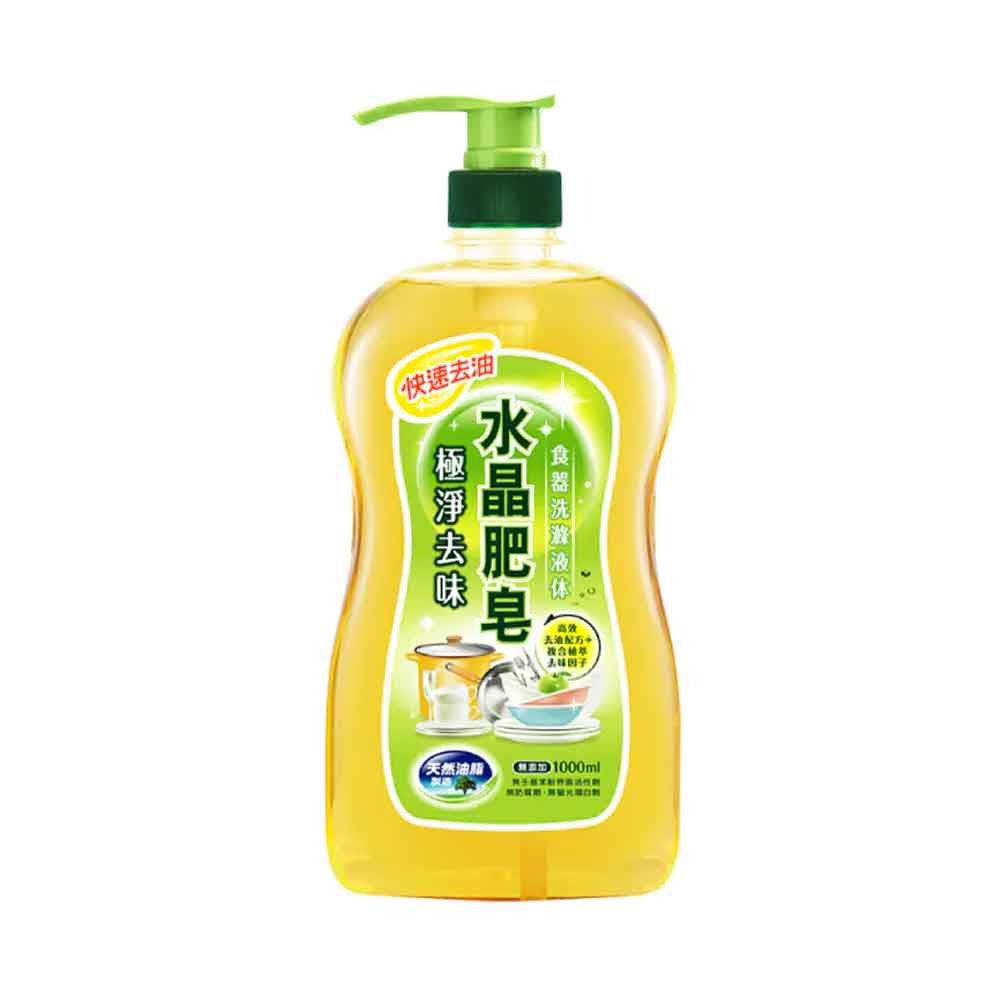 【超取賣場】南僑 水晶肥皂食器洗滌液體洗碗精-極淨去味(青蘋果香)1000ml/瓶裝、800ml補充包-規格圖1