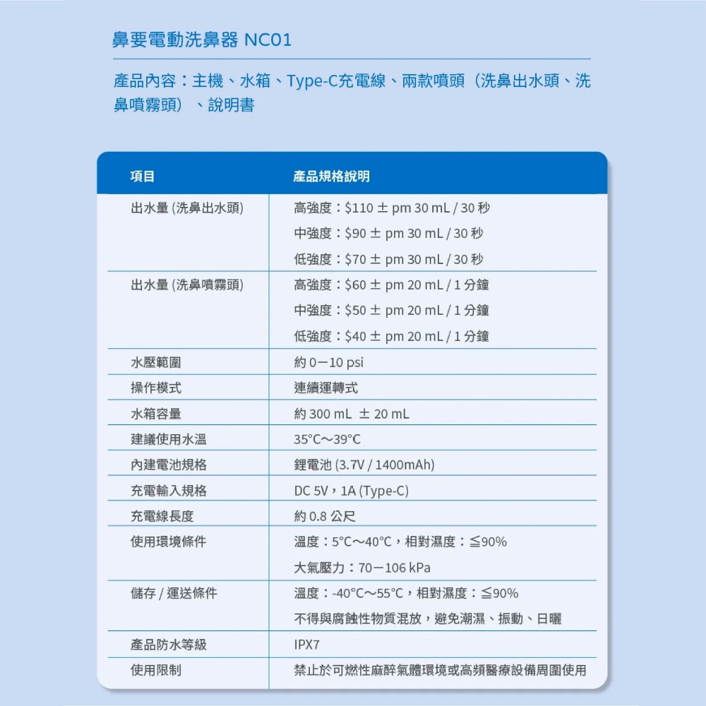 鼻要電動洗鼻器 電動洗鼻器 洗鼻器 安柏美 珞躍 nosecare 美術藥局-細節圖6