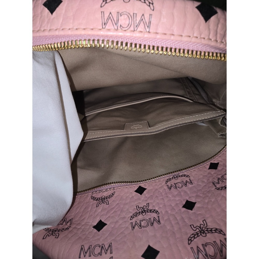 【二手/精品】MCM粉色後背包(可拆小包鏈背)-細節圖2