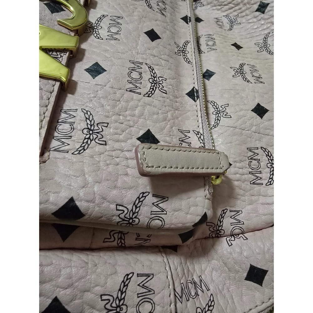 【二手/精品】MCM粉色後背包(可拆小包鏈背)-細節圖3