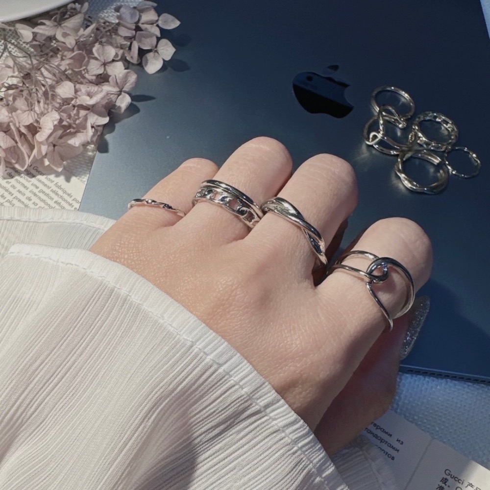 復古金屬個性5件套戒指（預購）-細節圖5