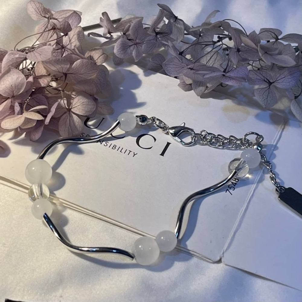 高級感貓眼石串珠手鍊-細節圖3