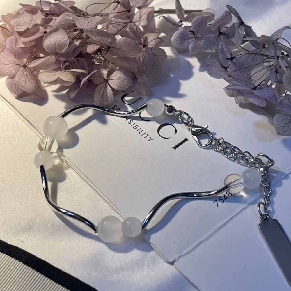 高級感貓眼石串珠手鍊-細節圖4