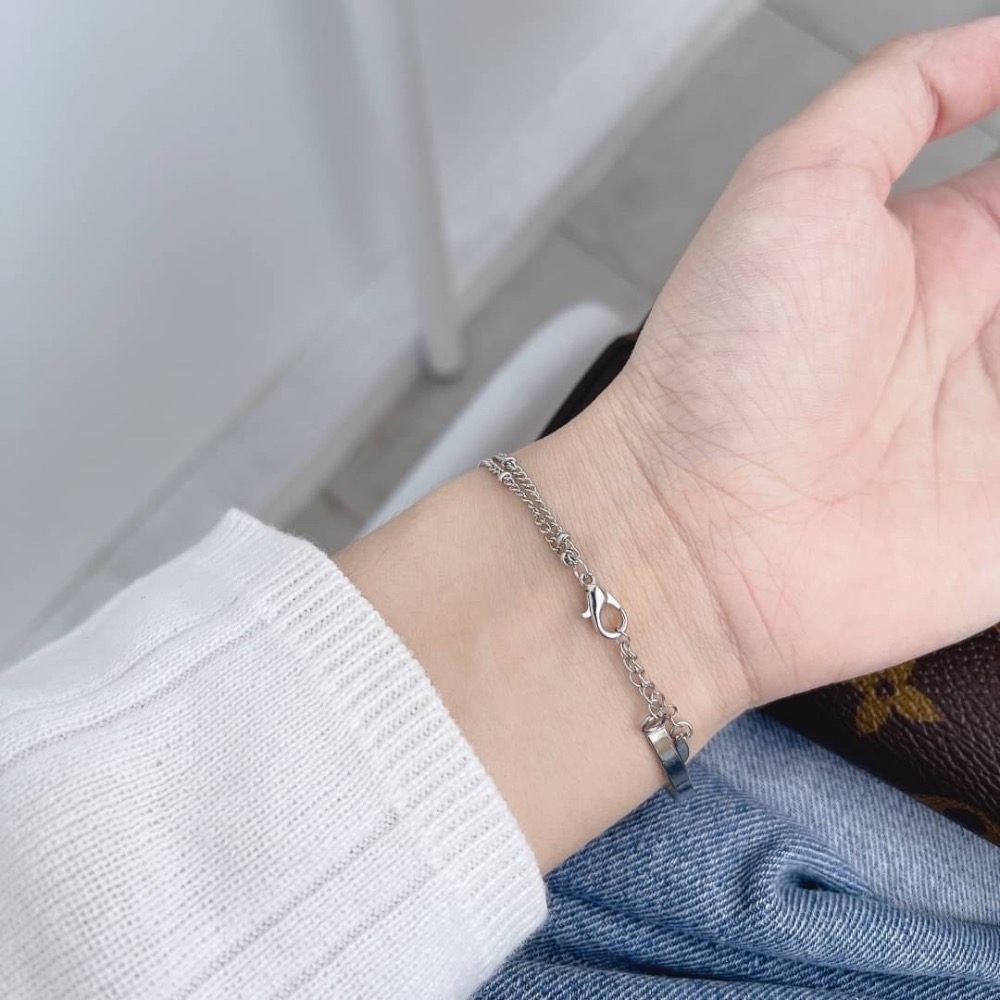 雙層拼接鏈條手鐲手鍊-細節圖2