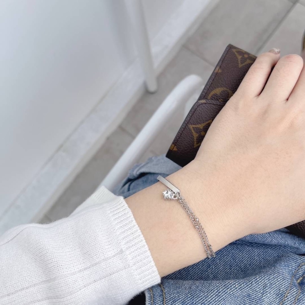 雙層拼接鏈條手鐲手鍊-細節圖3